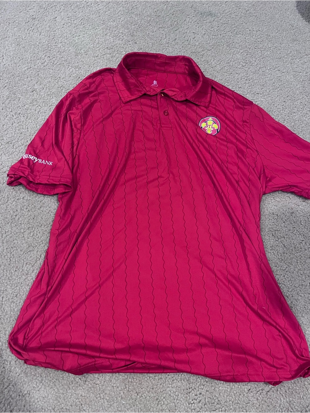 Men's red stl St. Louis  Polo Shirt with Embroidered Logo cardinals xl